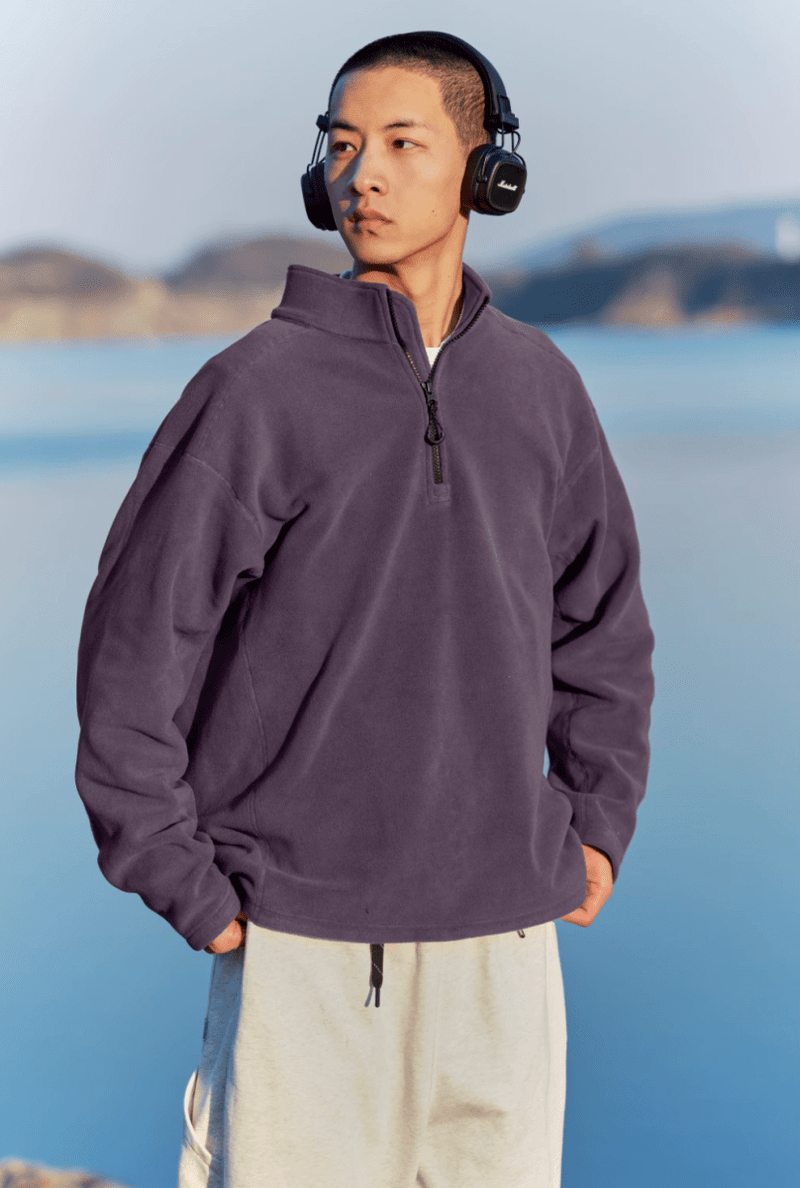 【静電気防止機能】half zip fleece N4975 - NNine