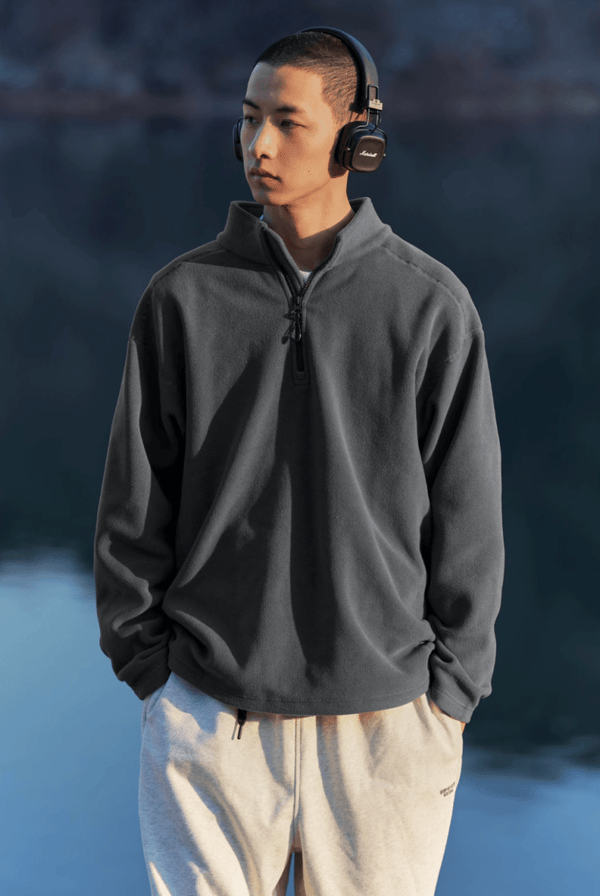 【静電気防止機能】half zip fleece N4975 - NNine