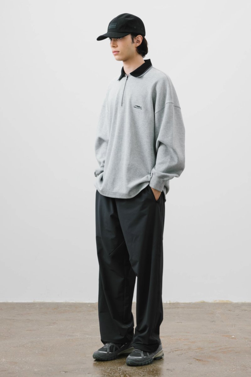 half zip long sleeve polo shirt / ハーフジップロングスリーブポロシャツ N4258 - NNine