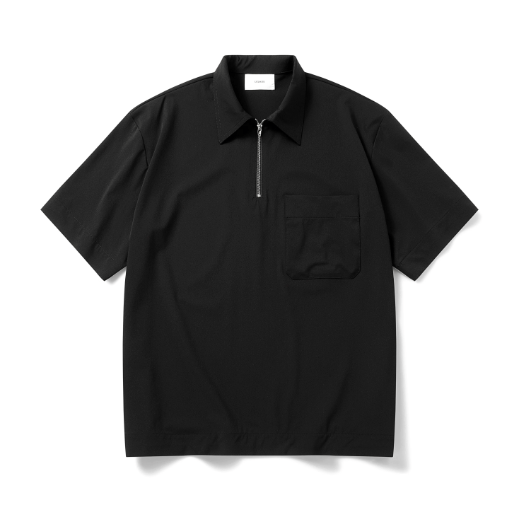 ストレッチ ハーフジップシャツ 縦型ポケット クレープ調 / Half Zip Polo N5396 - メンズファッション通販 NNine(ナイン)