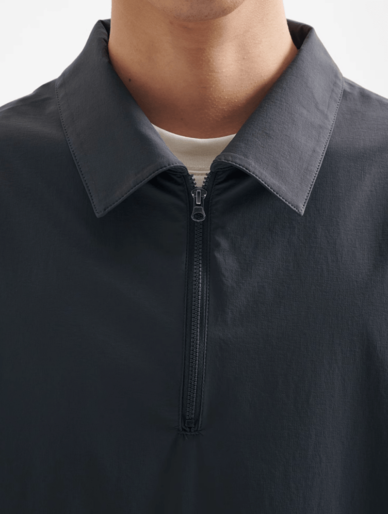 撥水性ナイロンハーフジップポロシャツ メンズ レディース 高機能 / Half Zip Polo Shirt N5360 - メンズファッション通販 NNine(ナイン)
