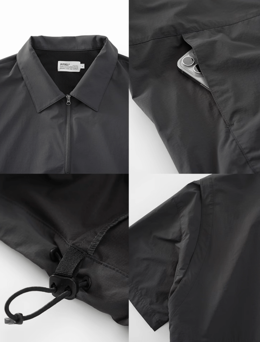 撥水性ナイロンハーフジップポロシャツ メンズ レディース 高機能 / Half Zip Polo Shirt N5360 - メンズファッション通販 NNine(ナイン)
