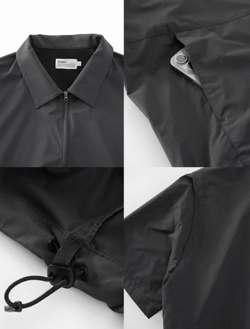 撥水性ナイロンハーフジップポロシャツ メンズ レディース 高機能 / Half Zip Polo Shirt N5360 - メンズファッション通販 NNine(ナイン)
