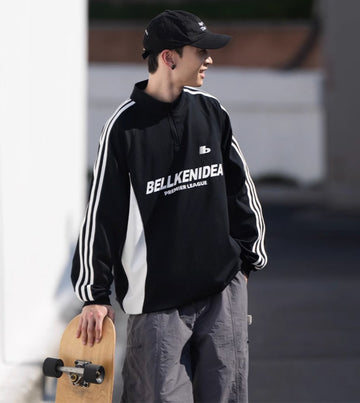 Half zip pullover T / 速乾性ハーフジップロンT N4292 – NNine