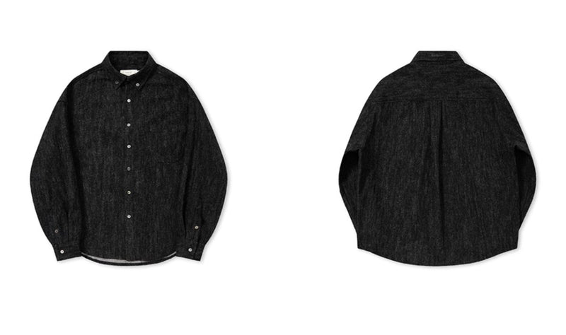 heavy black denim shirt N4755 - NNine