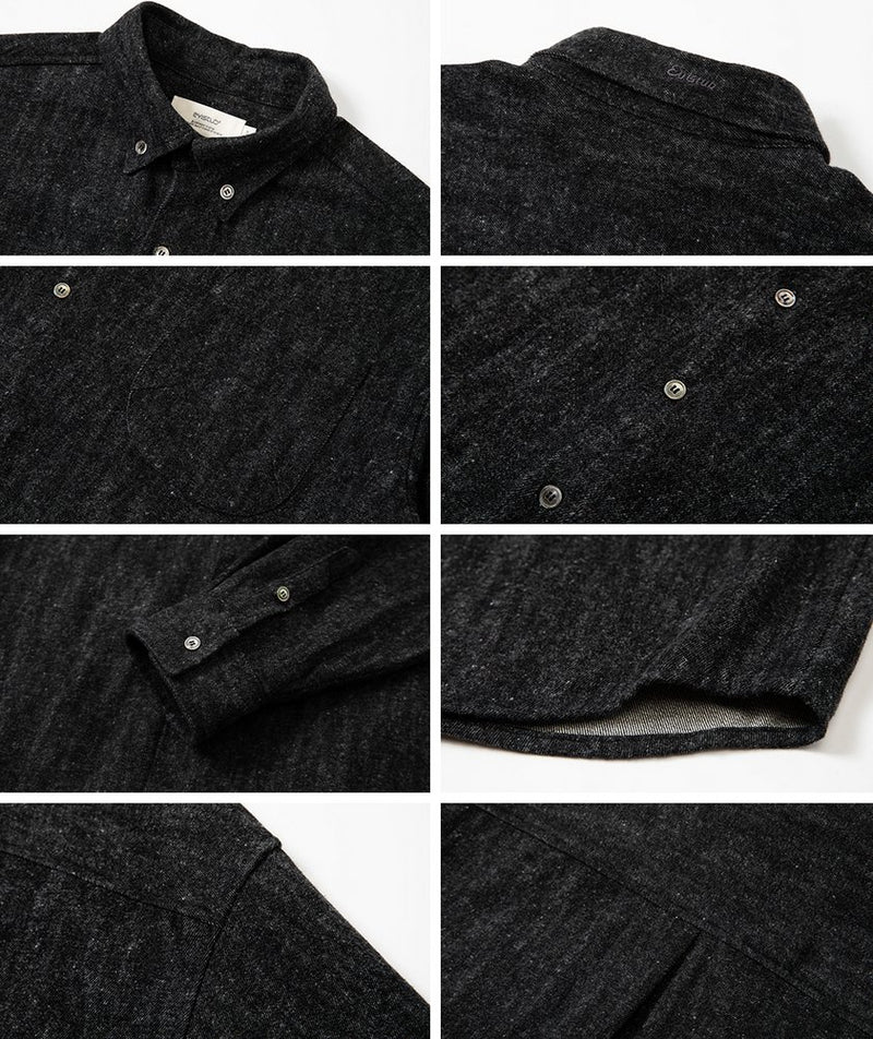 heavy black denim shirt N4755 - NNine