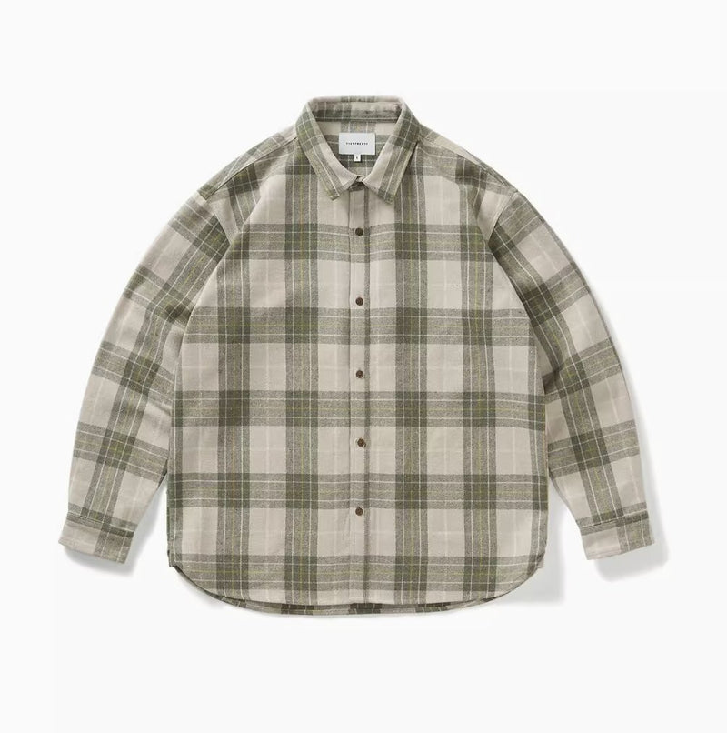 Heavy plaid long sleeve shirt / ヘビーチェックロングスリーブシャツ N4112 - NNine