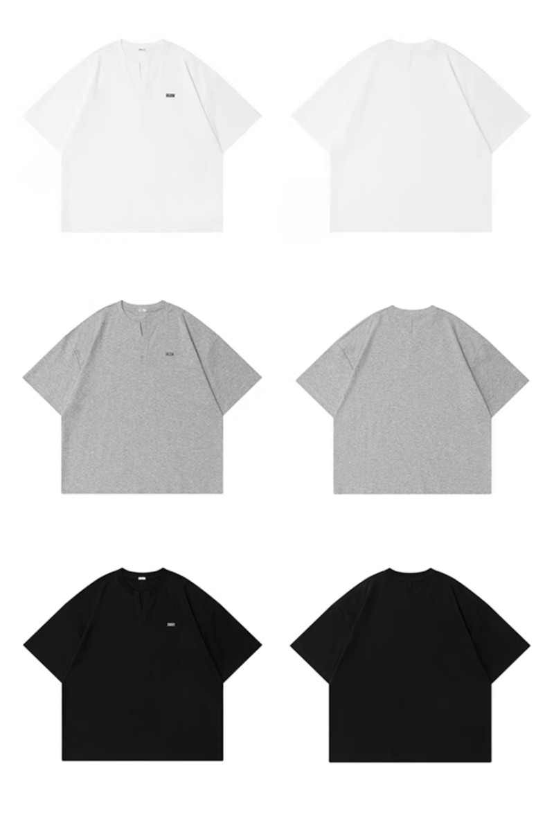 Henley Neck T-shirt Skipper / ヘンリーネック Tシャツ 半袖 スキッパー 夏 N5379 - ファッション通販 NNine(ナイン)