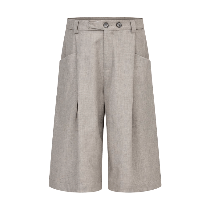 ヘリンボーンプリーツパンツ 混紡素材 / Herringbone Pleated Pants N5546 - ファッション通販NNine（ナイン）