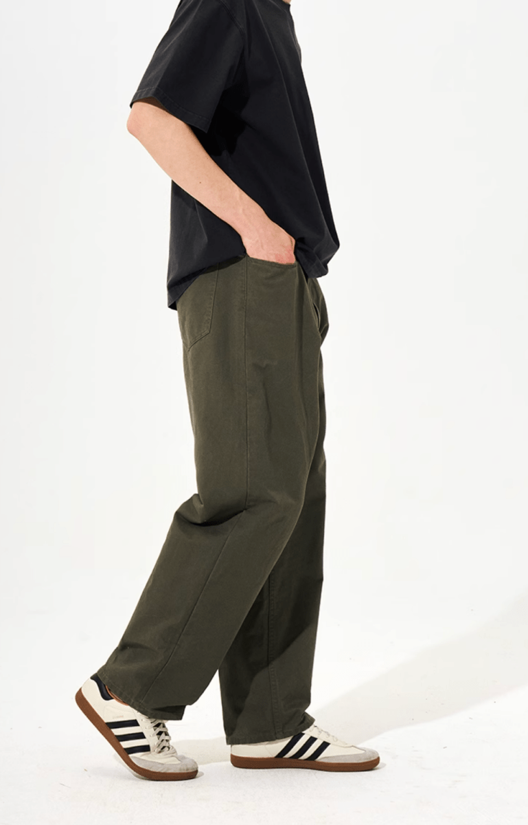 high waist straight pants N5259