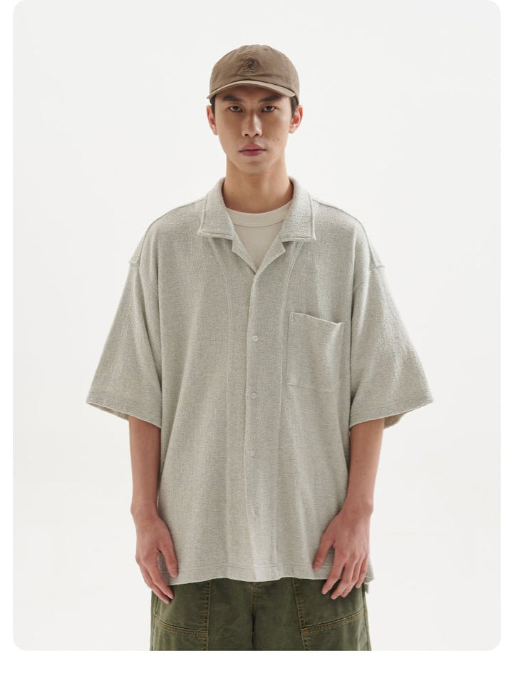 jacquard open collar shirt N3500 - NNine