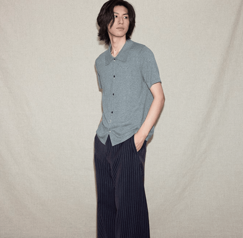 フルオープン・ニットポロ / knit cardigan shirt N5600 - ファッション通販NNine（ナイン）
