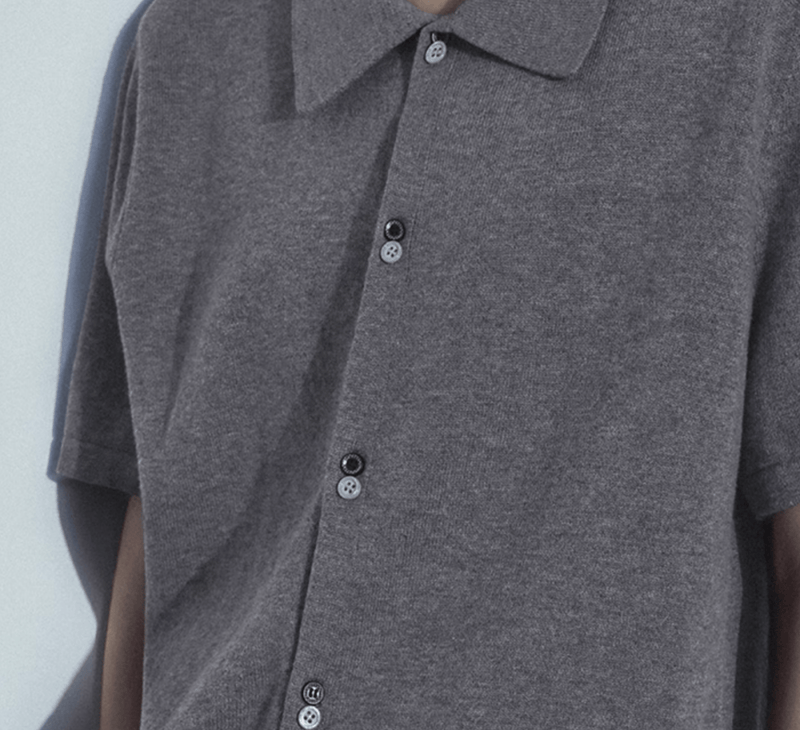 フルオープン・ニットポロ / knit cardigan shirt N5600 - ファッション通販NNine（ナイン）