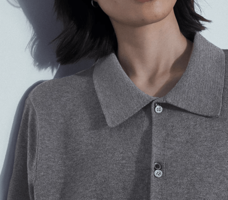 フルオープン・ニットポロ / knit cardigan shirt N5600 - ファッション通販NNine（ナイン）