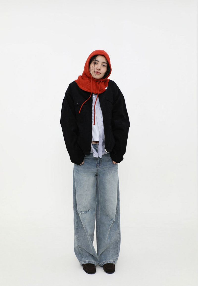 【ウールブレンド】knit hood N4748 - NNine