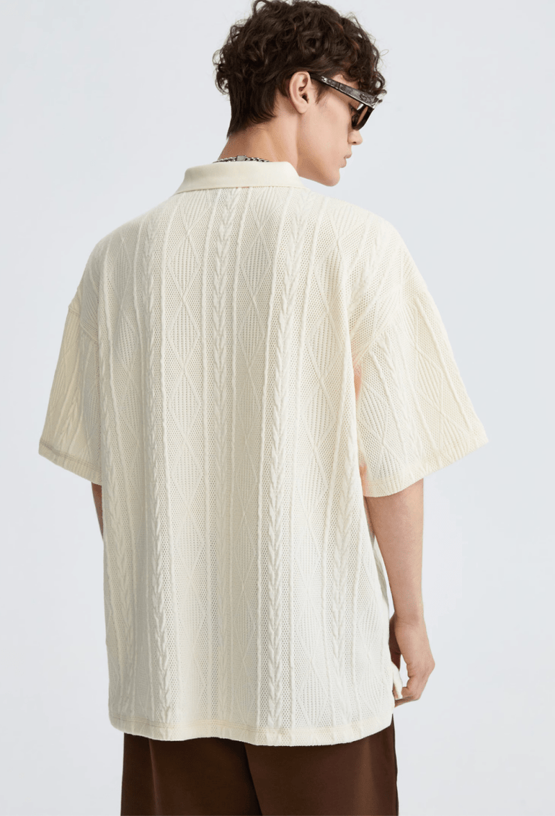 Knit Polo Shirt Summer / ニット ポロシャツ 半袖 サマーニット きれいめ N5306 - ファッション通販 NNine(ナイン)