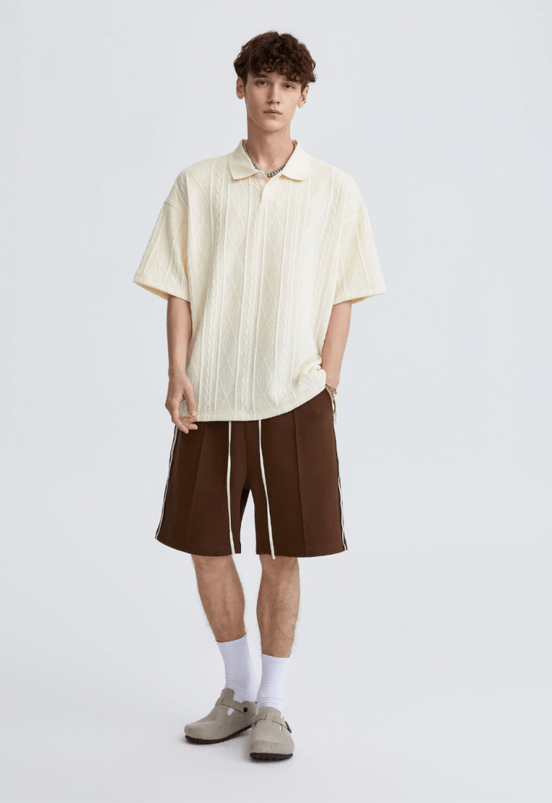 Knit Polo Shirt Summer / ニット ポロシャツ 半袖 サマーニット きれいめ N5306 - ファッション通販 NNine(ナイン)