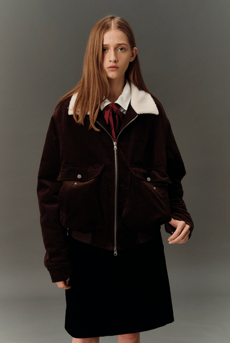 【コーデュロイジャケット】Lamb fur collar corduroy jacket N4836 - NNine