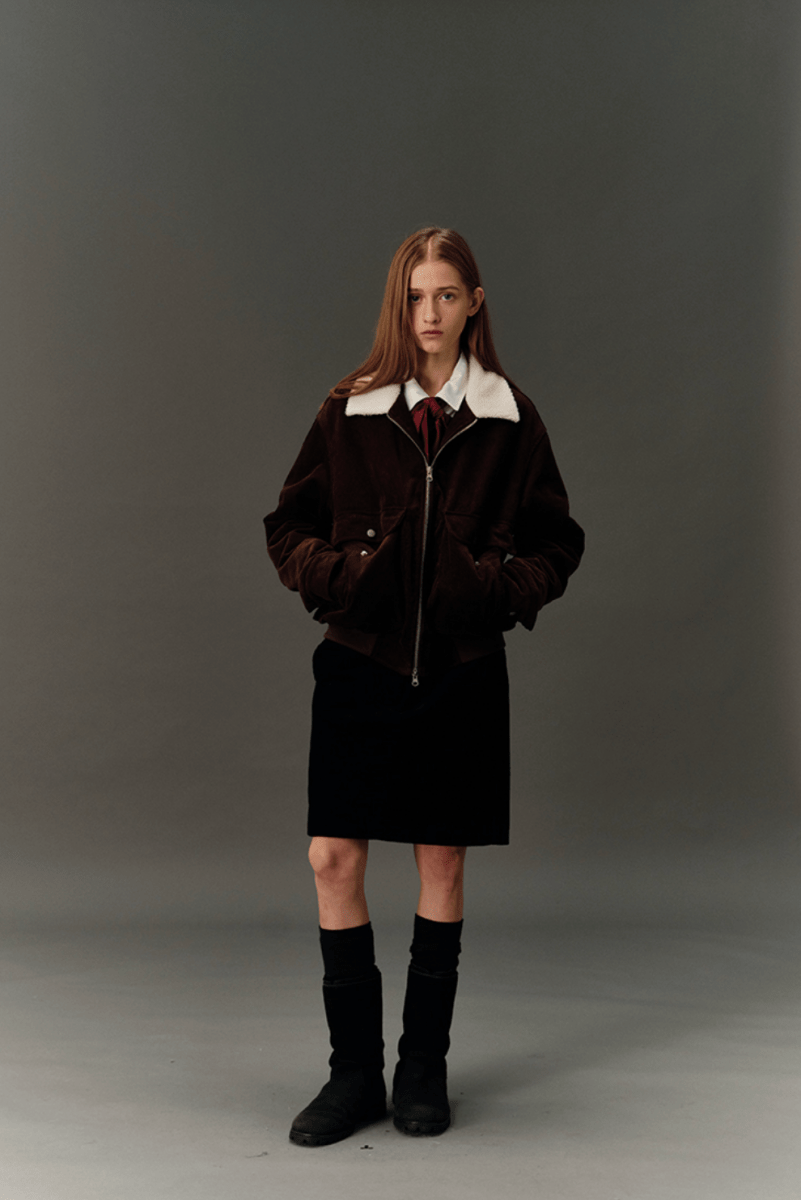 【コーデュロイジャケット】Lamb fur collar corduroy jacket N4836 - NNine