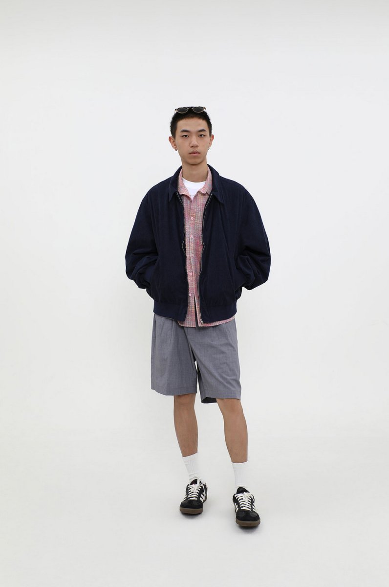 【コーデュロイ】Lapel embroidery corduroy work jacket N4649 - NNine