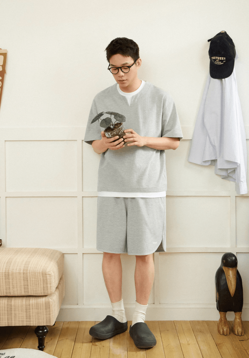 Layered waffle short sleeve T-shirt N5153 - ファッション通販 NNine(ナイン)