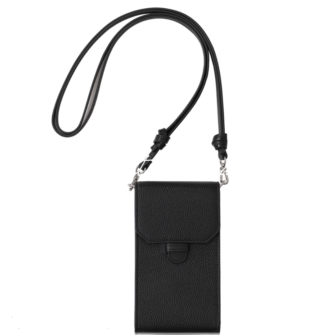 牛革 ミニマル レザーサコッシュ スマホショルダー / Leather sacoche