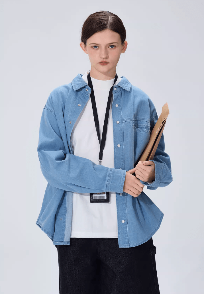 light blue denim shirt N4953 - ファッション通販 NNine(ナイン)