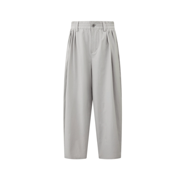 軽量 ワイドタック ナイロン バルーンパンツ / Light grey wide leg pants N5576 - ファッション通販NNine（ナイン）
