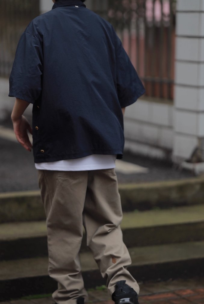 lightweight pullover short sleeve shirt / 軽量ハーフスナップシャツ N4034 - NNine