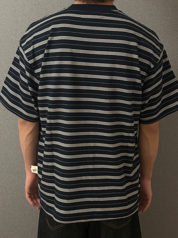 マルチボーダー・ビッグシルエットTシャツ MK003