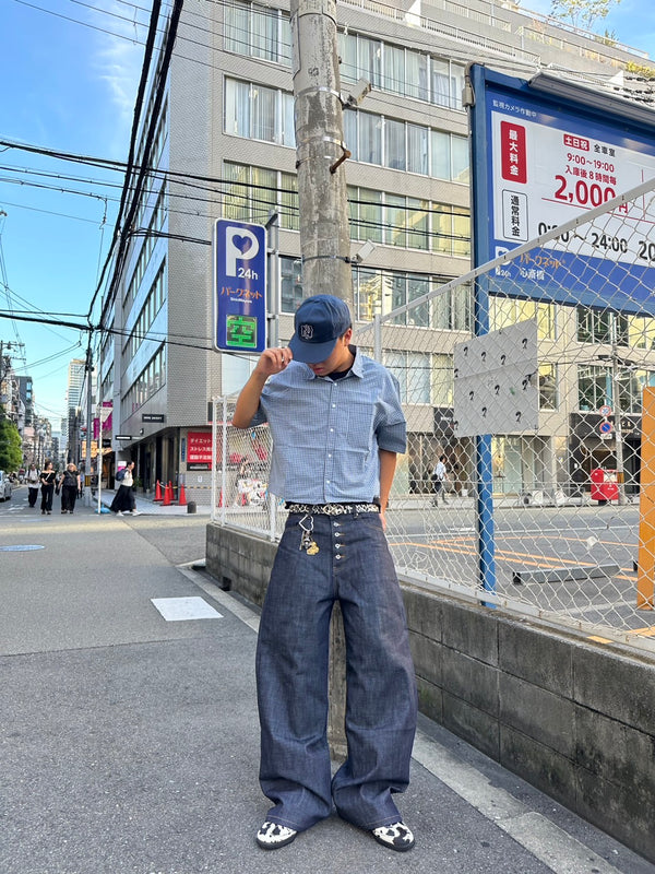 ロールアップスリーブチェックシャツ NZ-004