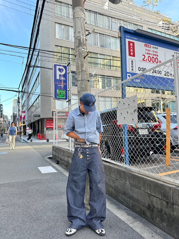 ロールアップスリーブチェックシャツ NZ-004