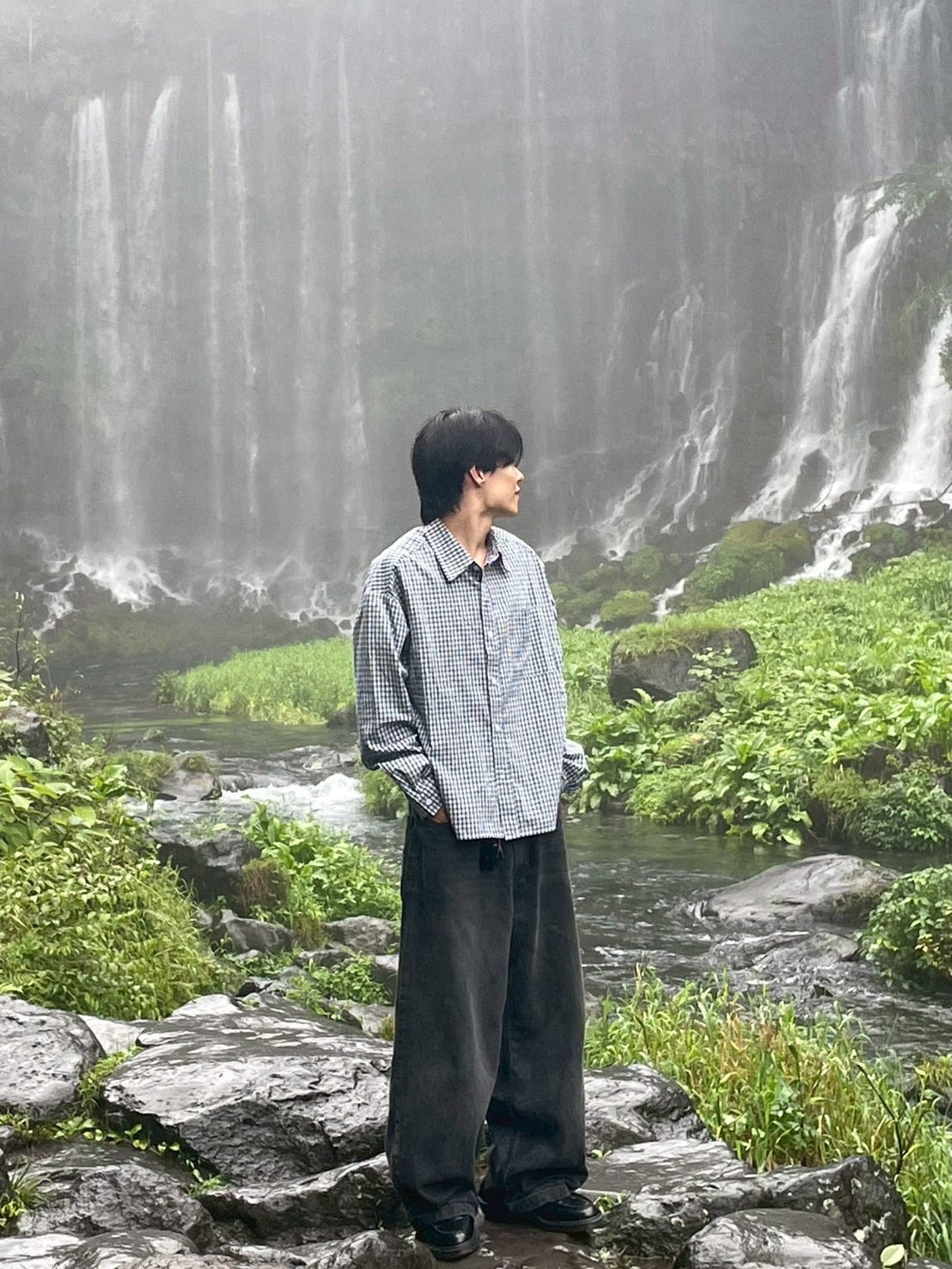 クラシックチェック長袖シャツ  KN002