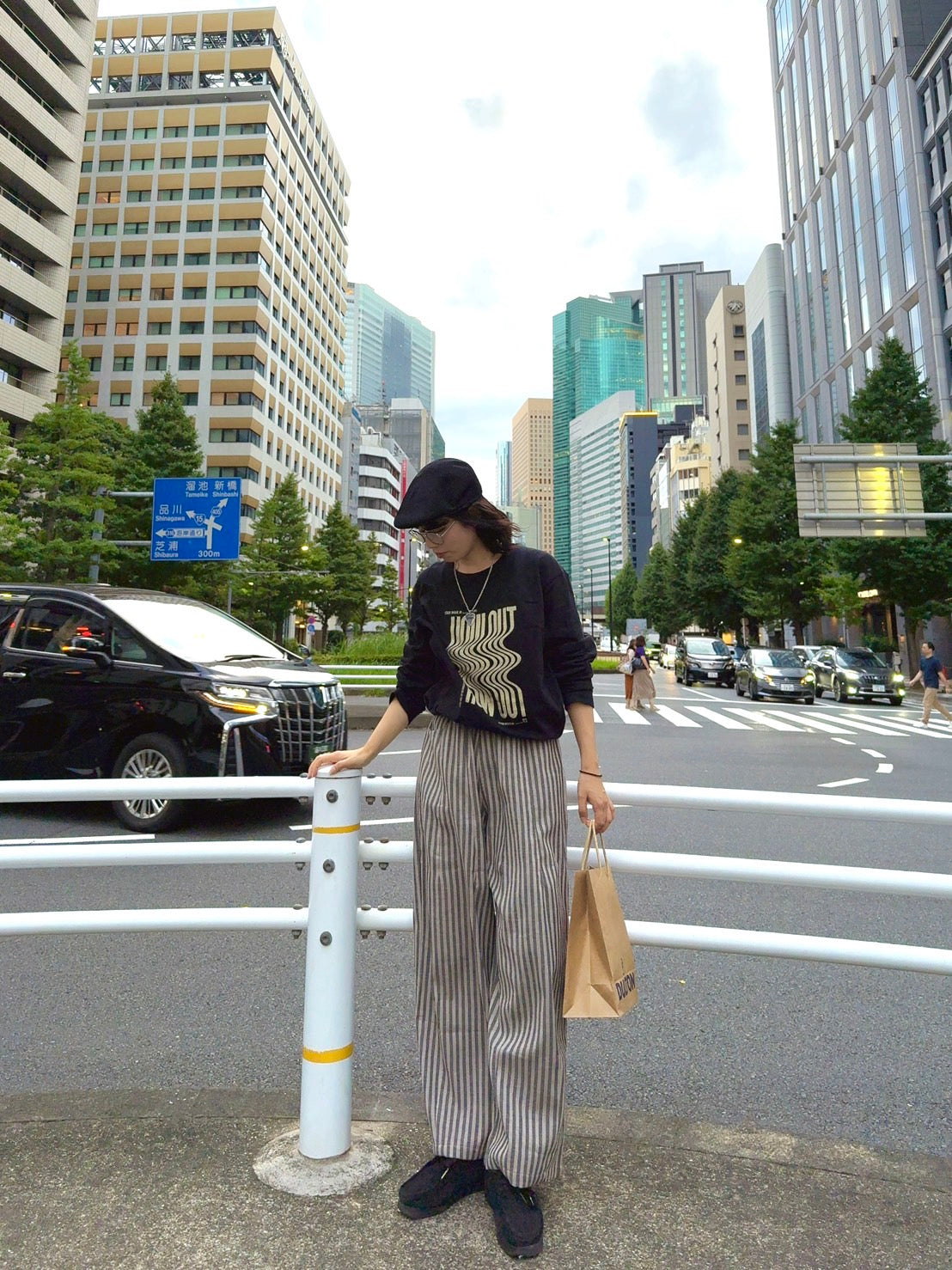 ルーズフィッドストライプパンツ TT003