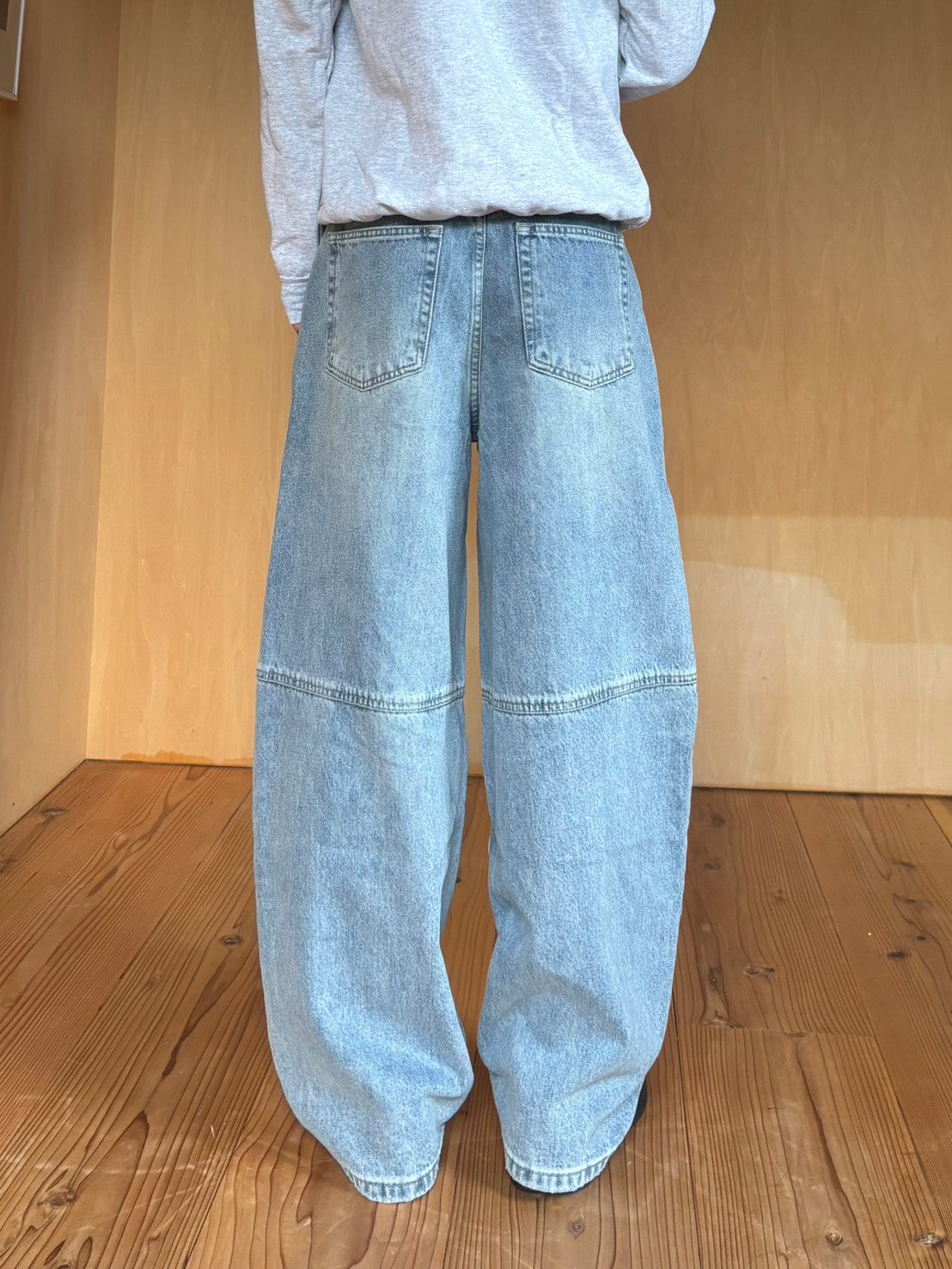 ウォッシュドバギーデニム MK012