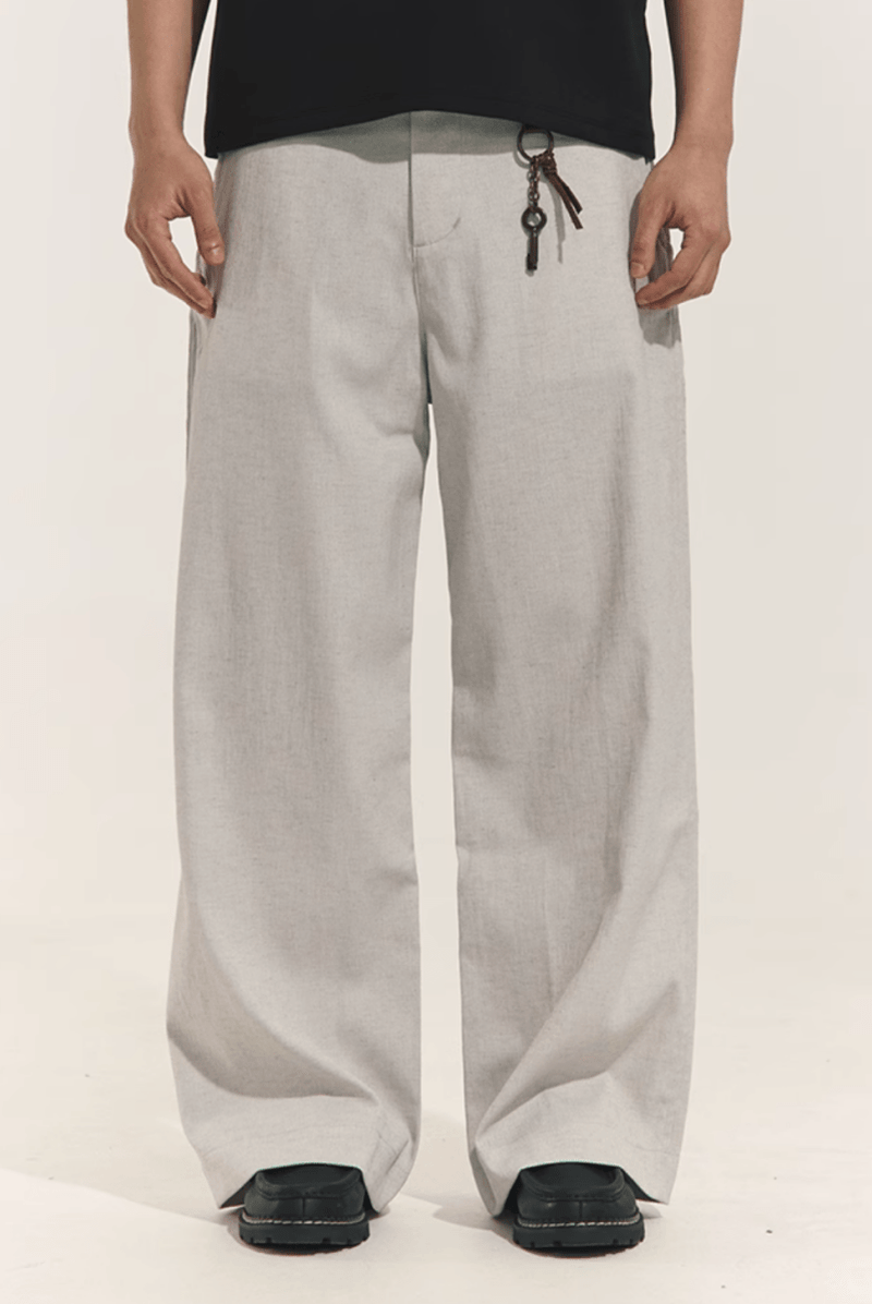 Linen Blend Work Pants w/ Sorona® / リネン混 ワークパンツ ソロナ® ワイド N5248 - ファッション通販 NNine(ナイン)