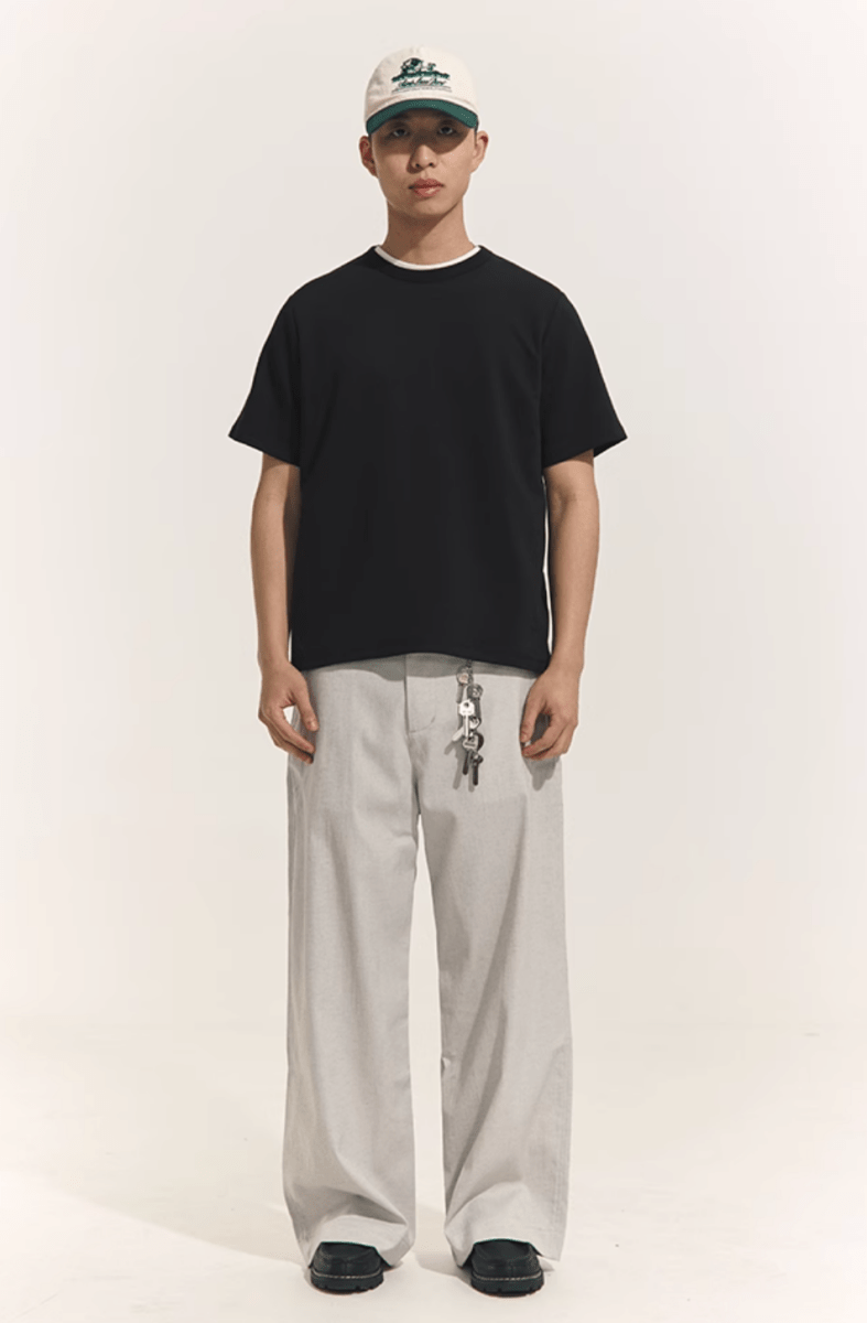 Linen Blend Work Pants w/ Sorona® / リネン混 ワークパンツ ソロナ® ワイド N5248 - ファッション通販 NNine(ナイン)