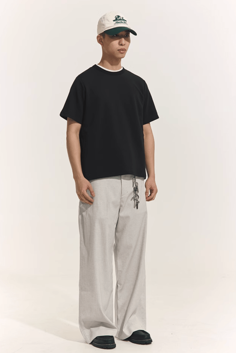 Linen Blend Work Pants w/ Sorona® / リネン混 ワークパンツ ソロナ® ワイド N5248 - ファッション通販 NNine(ナイン)