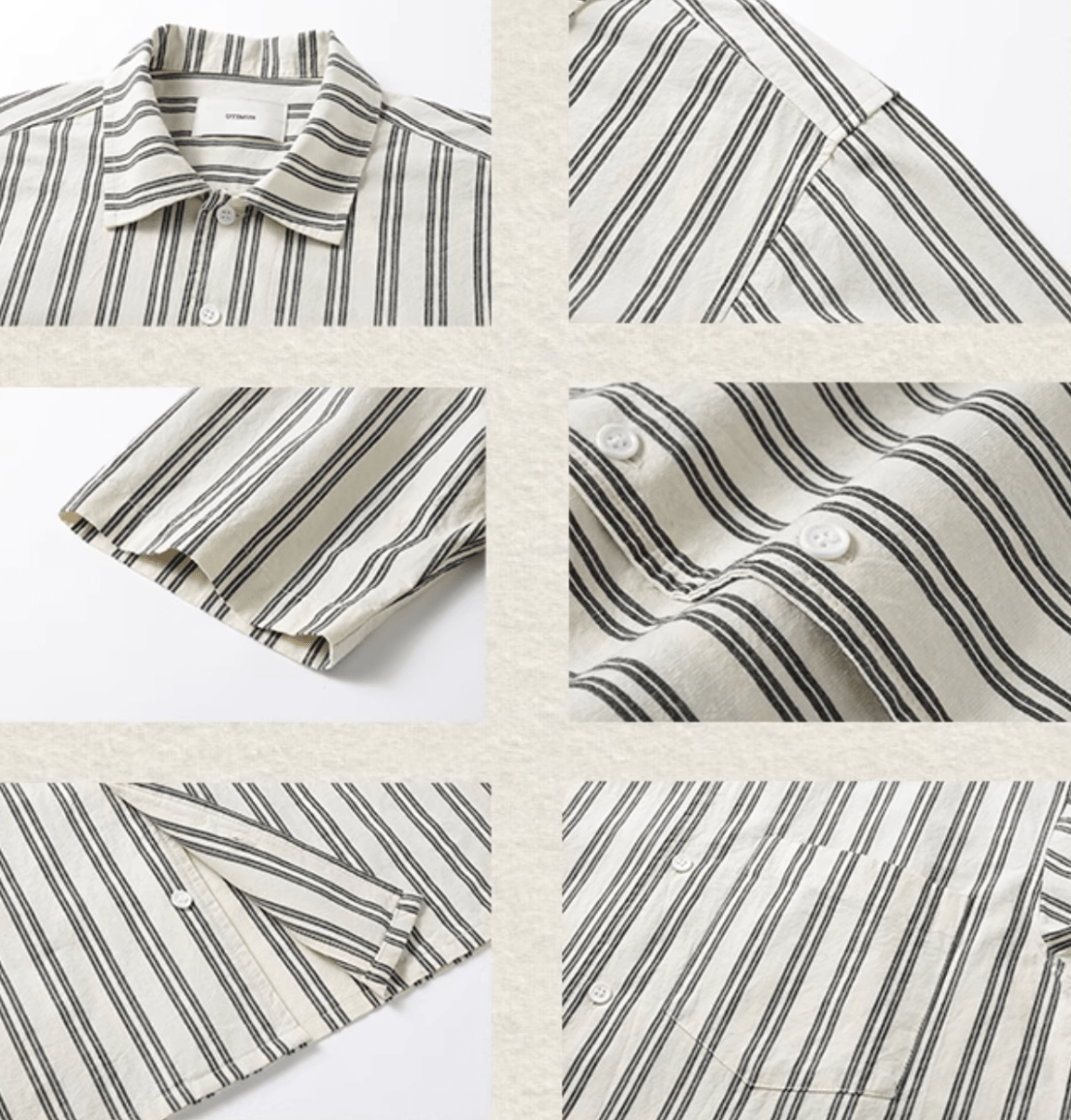 リネンブレンド ストライプシャツ / Linen cotton striped shirt N5402 - メンズファッション通販 NNine(ナイン)