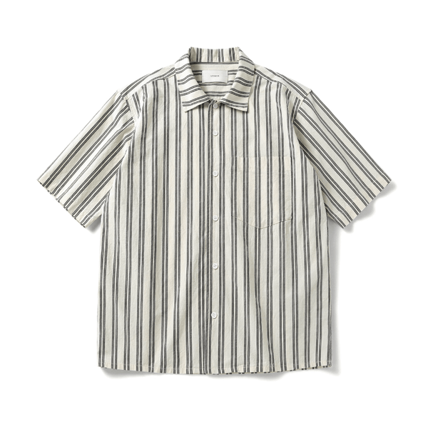 リネンブレンド ストライプシャツ / Linen cotton striped shirt N5402 - メンズファッション通販 NNine(ナイン)