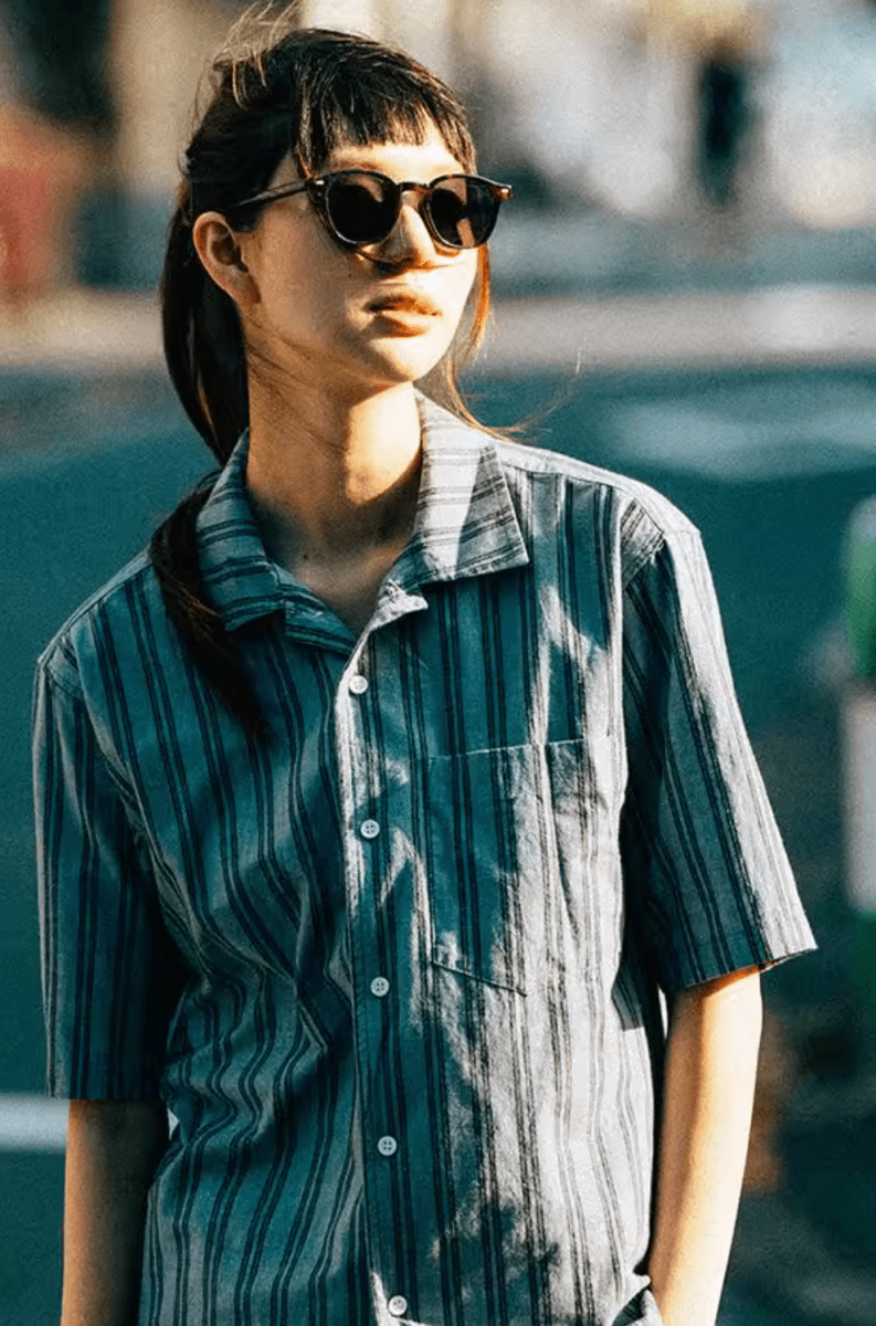 リネンブレンド ストライプシャツ / Linen cotton striped shirt N5402 - メンズファッション通販 NNine(ナイン)