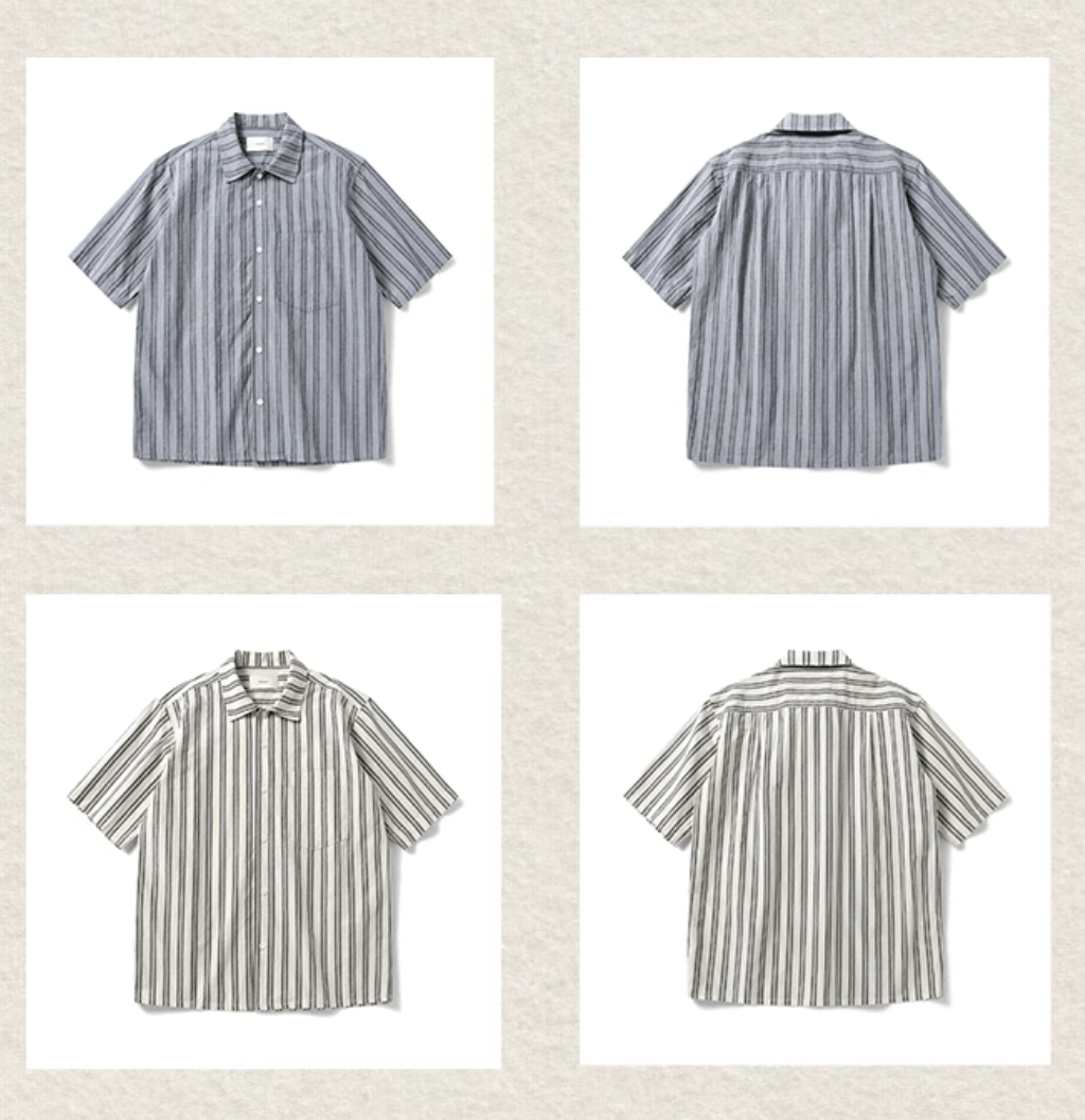 リネンブレンド ストライプシャツ / Linen cotton striped shirt N5402 - メンズファッション通販 NNine(ナイン)