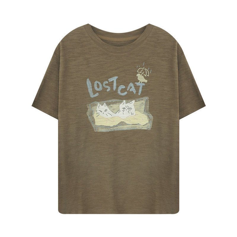 LOST CAT スラブコットン デジタルプリント Tシャツ N6996 - ファッション通販NNine（ナイン）