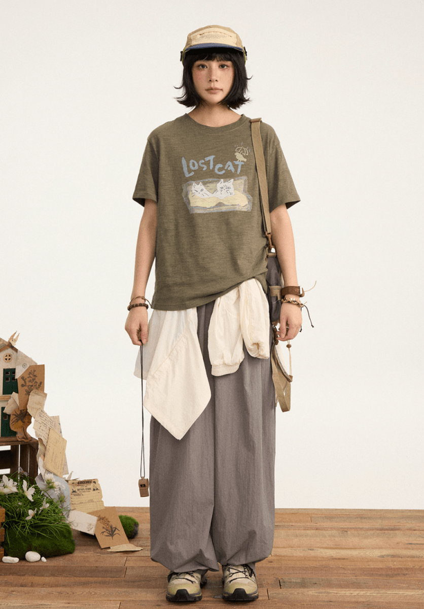LOST CAT スラブコットン デジタルプリント Tシャツ N6996 - ファッション通販NNine（ナイン）
