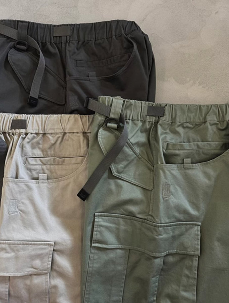 military belt pants 機能性ポケット8口カーゴパンツ N4311 - NNine