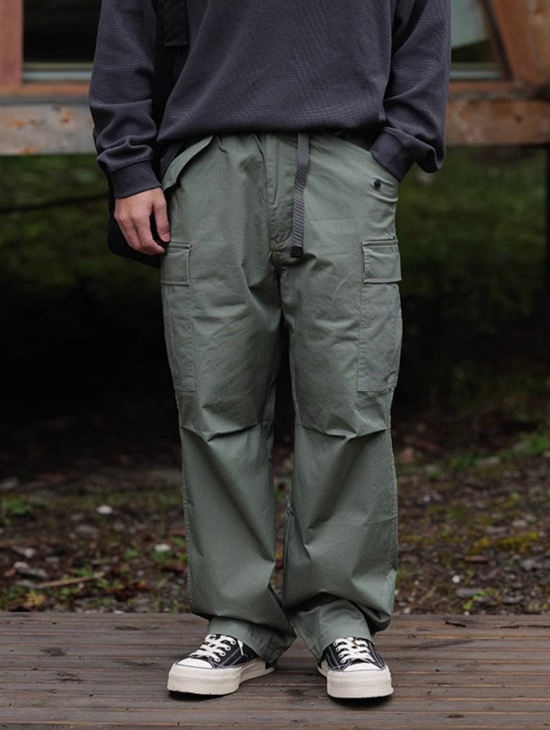 military belt pants 機能性ポケット8口カーゴパンツ N4311 - NNine