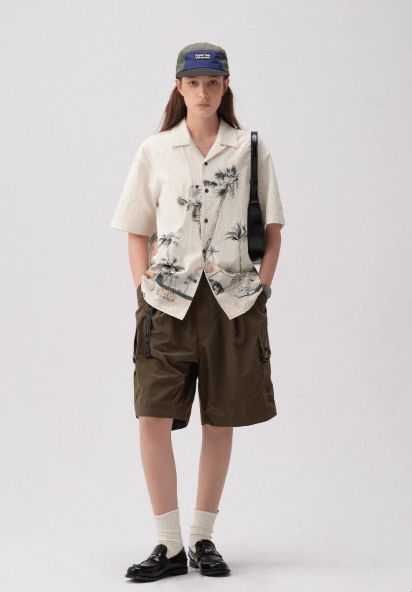 モーテルプリントハワイアンシャツ メンズ レディース シアサッカー｜Motel Print Hawaiian SHIRT N5399 - ファッション通販 NNine(ナイン)