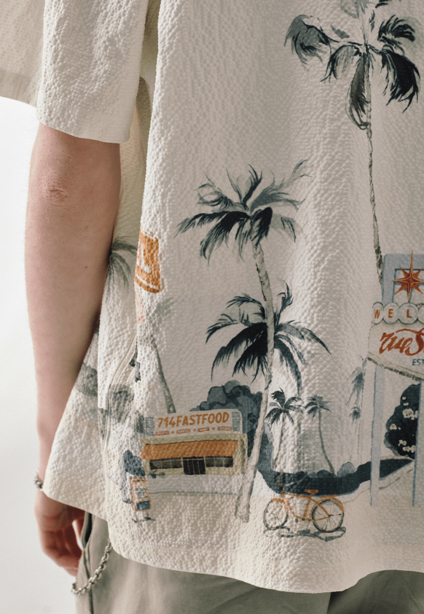 モーテルプリントハワイアンシャツ メンズ レディース シアサッカー｜Motel Print Hawaiian SHIRT N5399 - ファッション通販 NNine(ナイン)