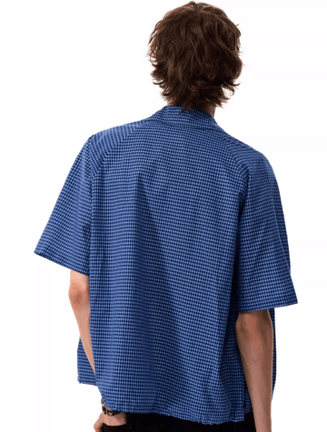 裾ドローコード付き・チェック柄ジップシャツ N5628