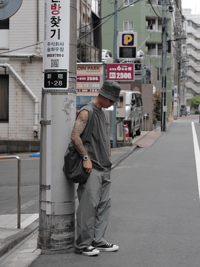 撥水加工・ドローストリングナイロンパンツ N5647 - ファッション通販NNine（ナイン）